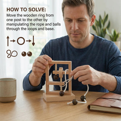 Wooden Rope-Puzzle