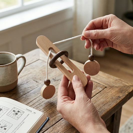 Wooden Rope-Puzzle