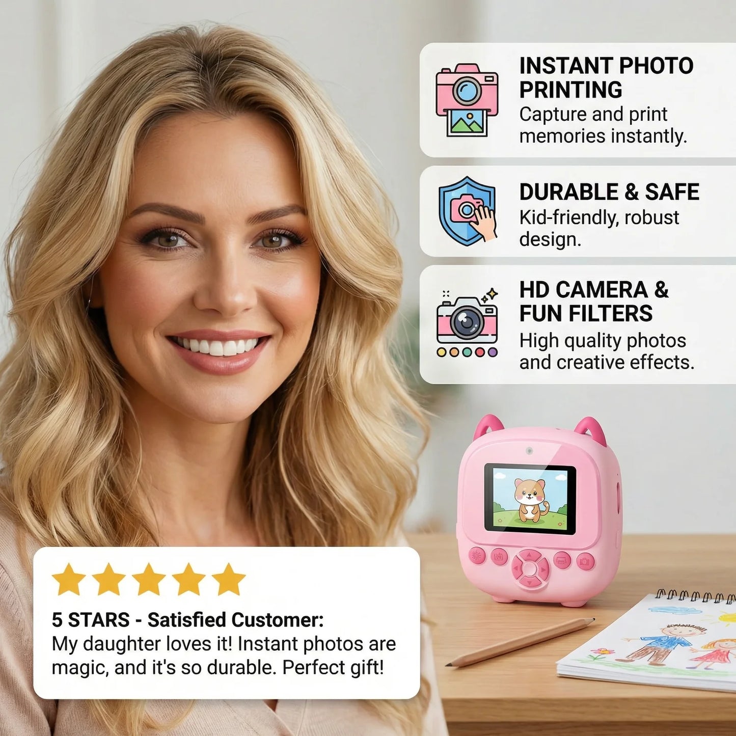 SnapPrint Kids Camera