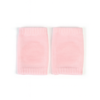 Two pink ribbed knit baby blankets on a white background