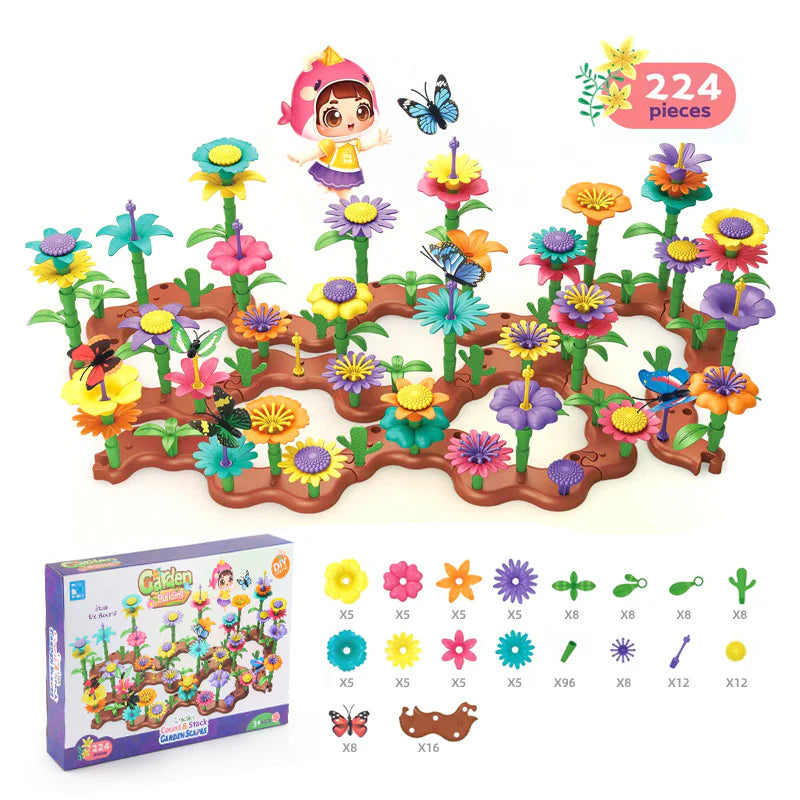 BloomCraft Flower Building Blocks Set