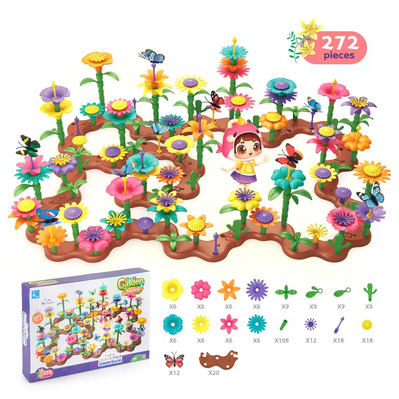 BloomCraft Flower Building Blocks Set