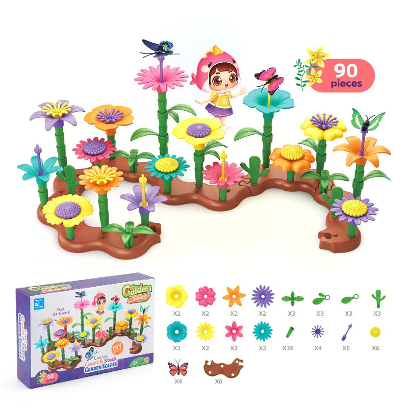 BloomCraft Flower Building Blocks Set