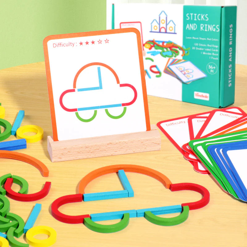StackLearn Montessori Sticks & Rings