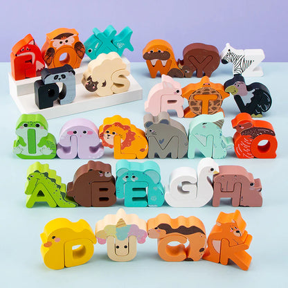 AnimalABC Wooden Alphabet Puzzle