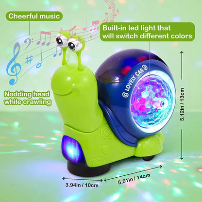 GlowSnail Musical Crawl-Along Toy