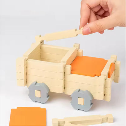 Natural Stack & Build Wooden Blocks