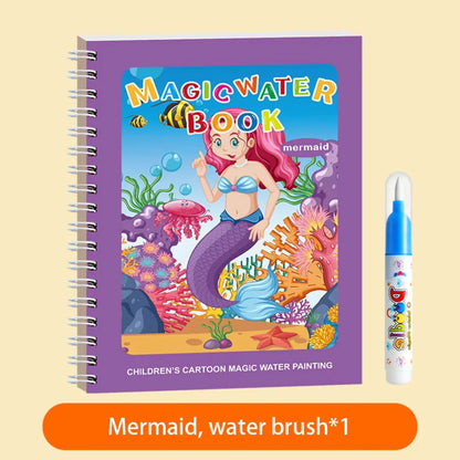 WonderWater Self-Erase Paint Book + Water Brush Kit