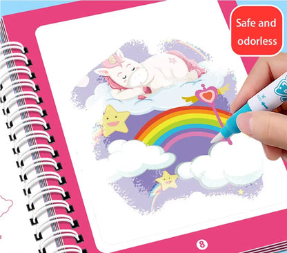 WonderWater Self-Erase Paint Book + Water Brush Kit