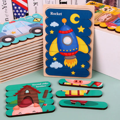 PuzzlePlay Montessori Wooden Puzzle