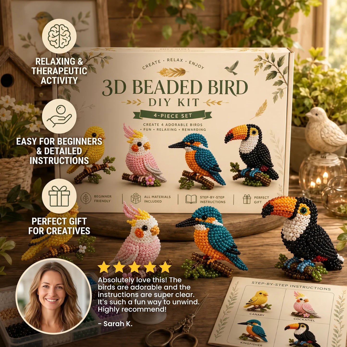 3D Bead Animal Craft Kit