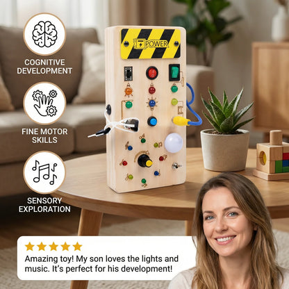 Montessori Sensory Activity Board with Lights