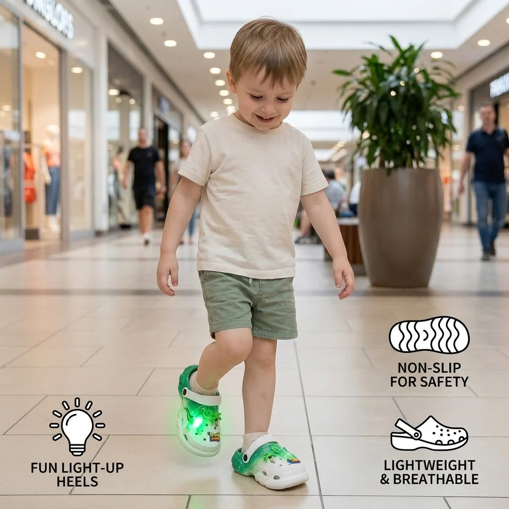 Dinosaur Light-Up Clogs