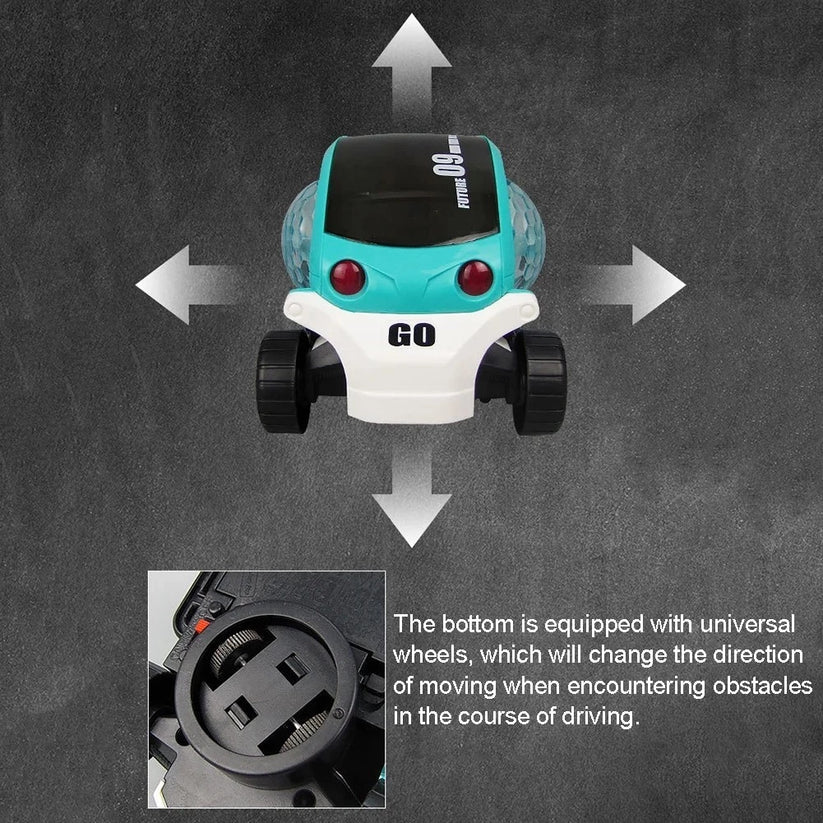 Light-Up 360° Music Stunt Car