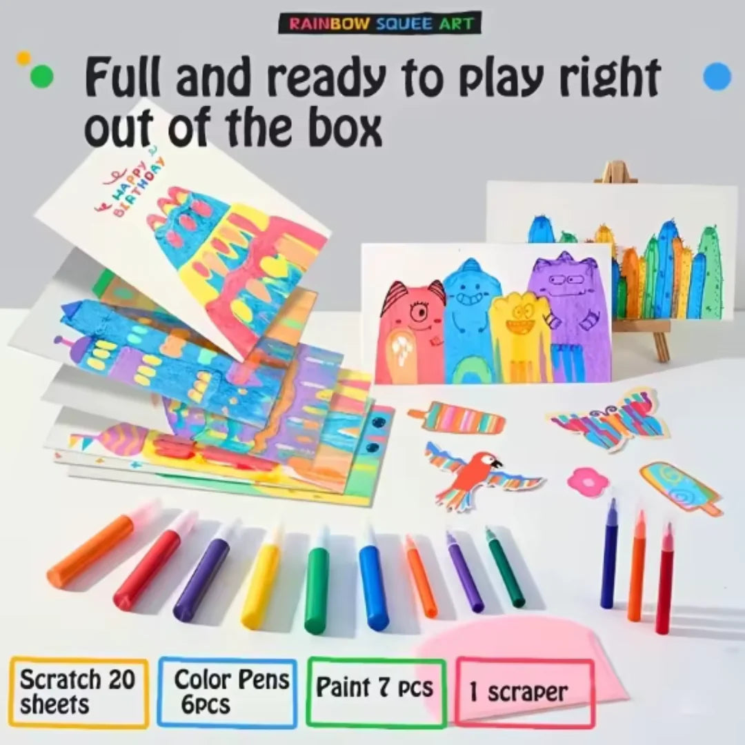 Rainbow Wipe-Art Creativity Set