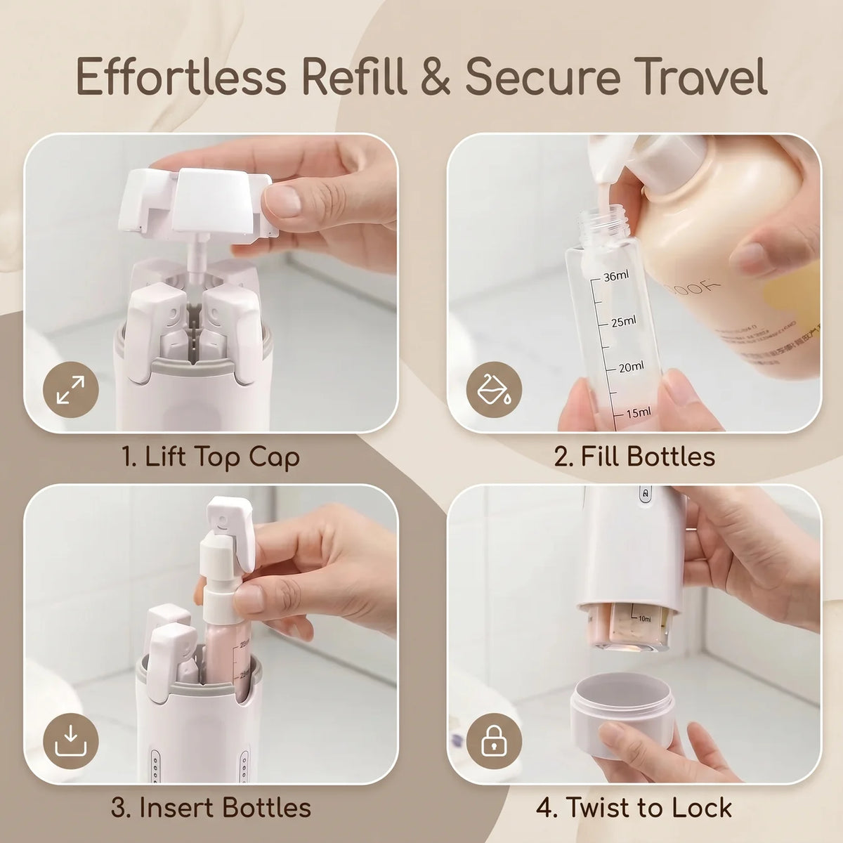 4-in-1 Travel Dispenser