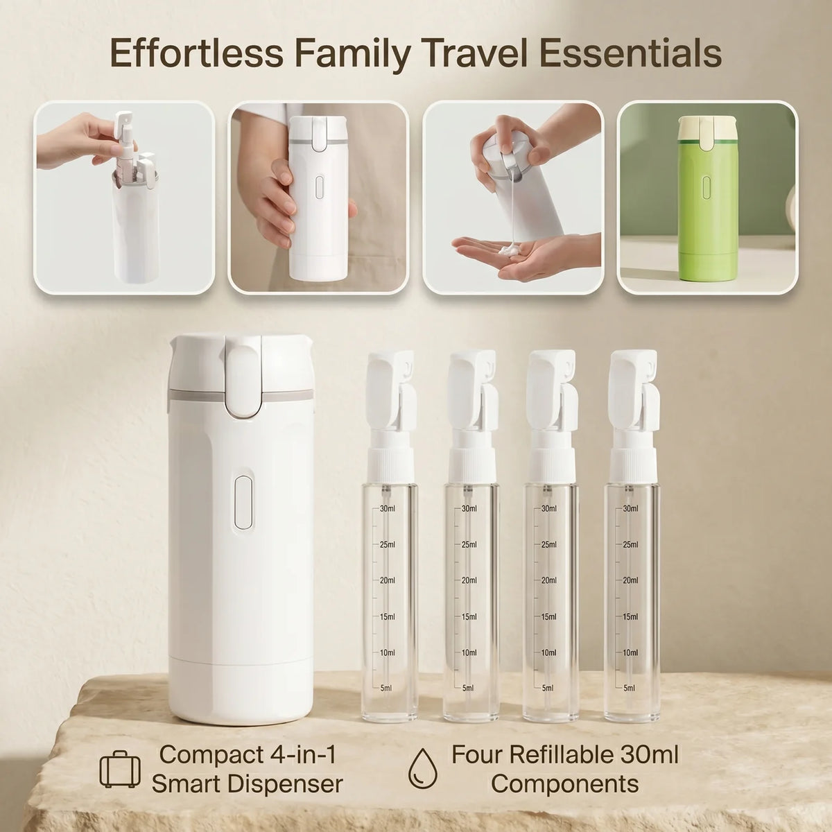 4-in-1 Travel Dispenser