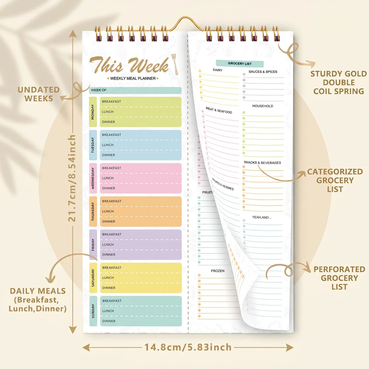 Magnetic Weekly Meal Planner