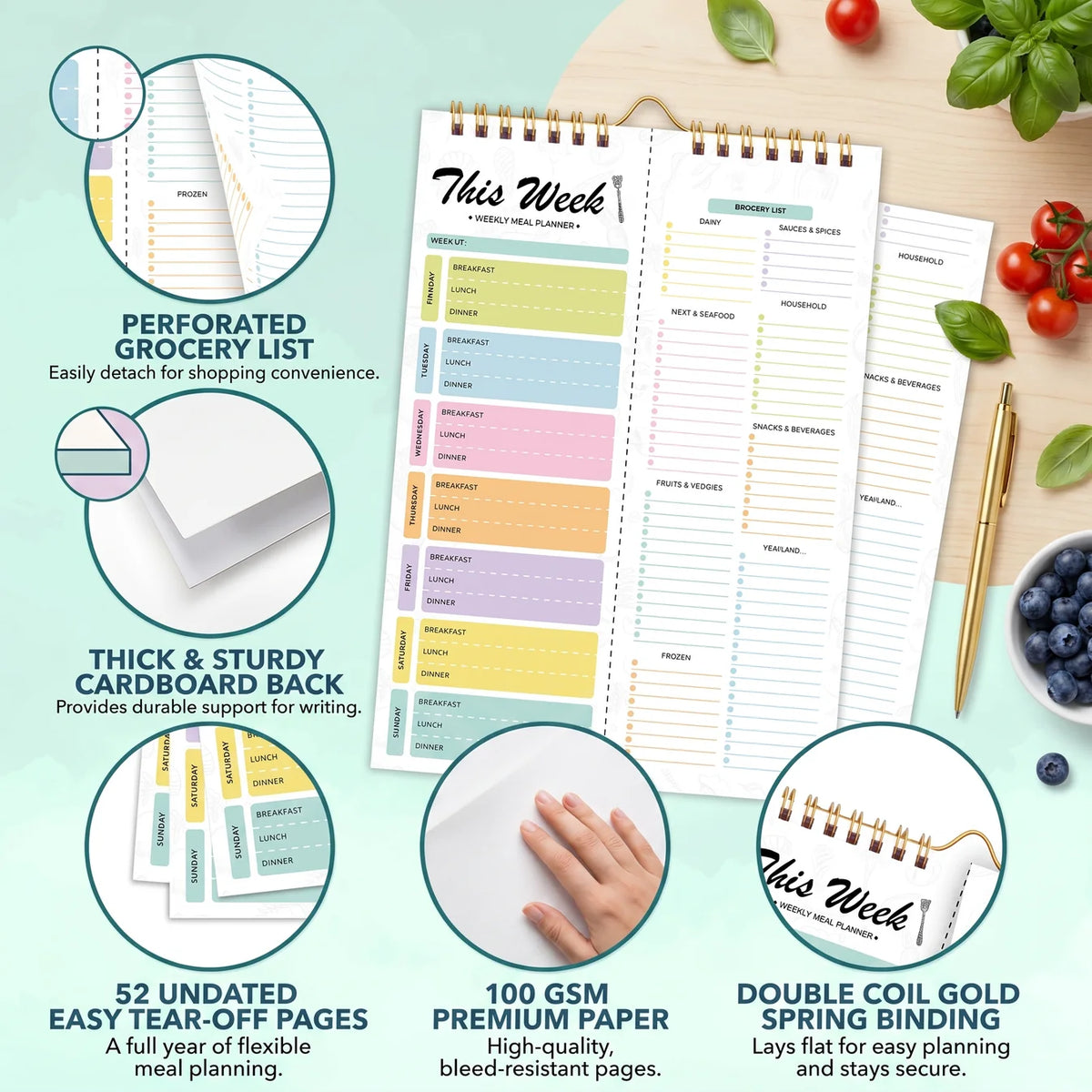 Magnetic Weekly Meal Planner