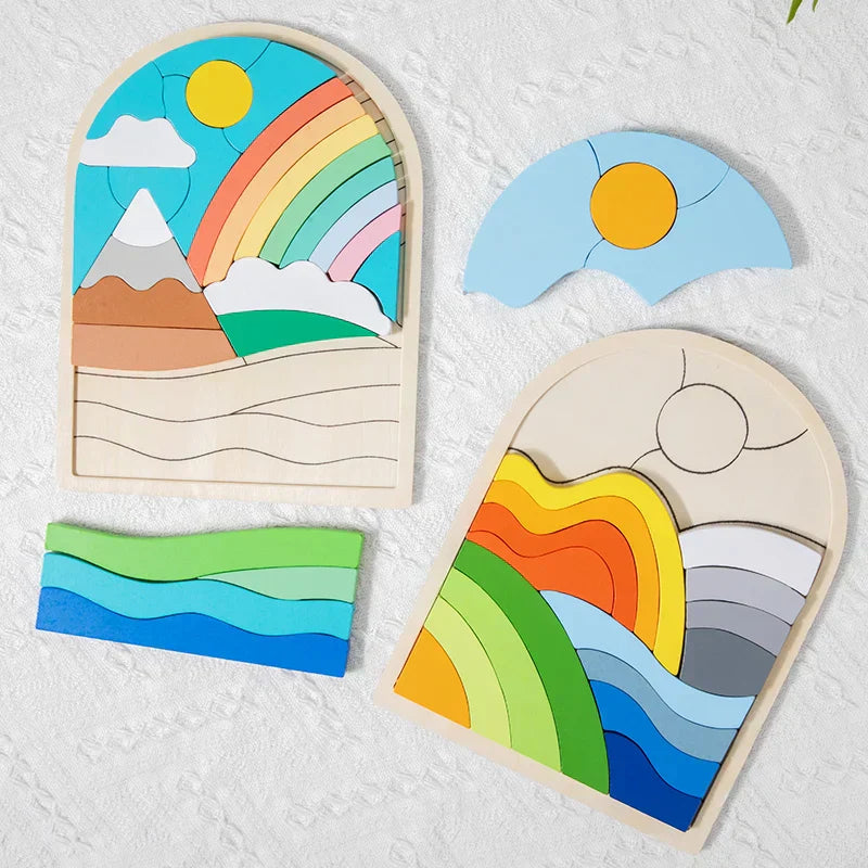 Rainbow Montessori Building Blocks