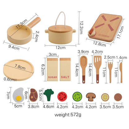 LittleChef Wooden Kitchen Playset