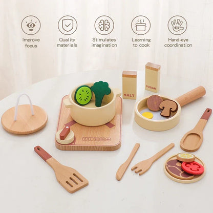 LittleChef Wooden Kitchen Playset