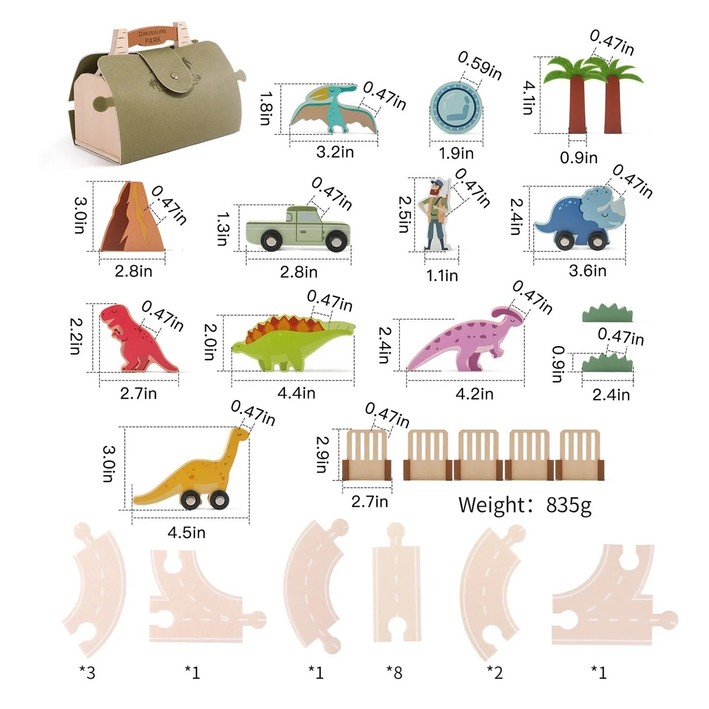 Prehistoric Dino Park Playset