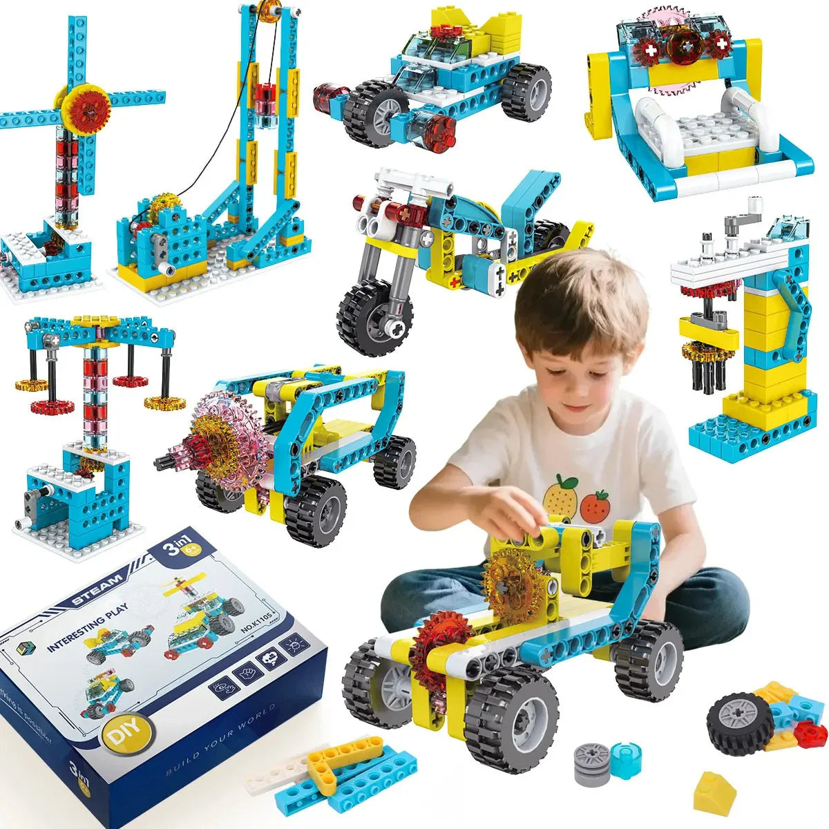 TechBuild 3-in-1 Engineering Blocks Set
