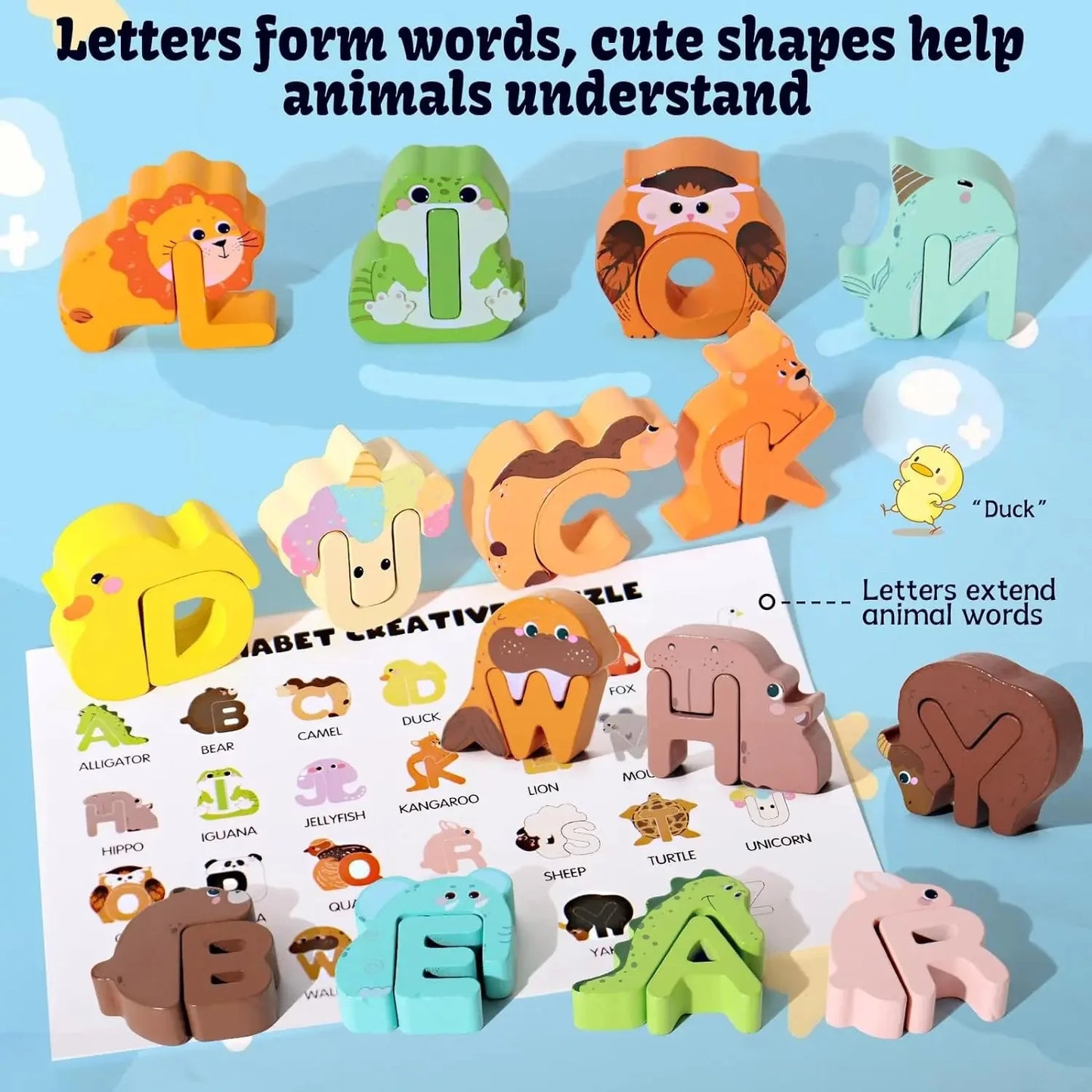 AnimalABC Wooden Alphabet Puzzle