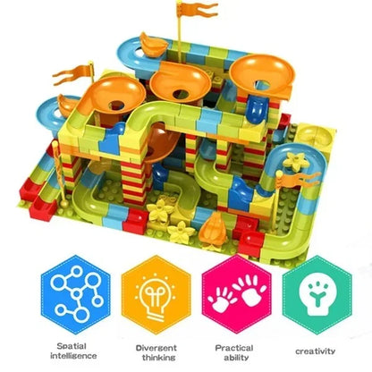 MarbleRun Adventure Tracks – Modular Marble Run Engineering Set