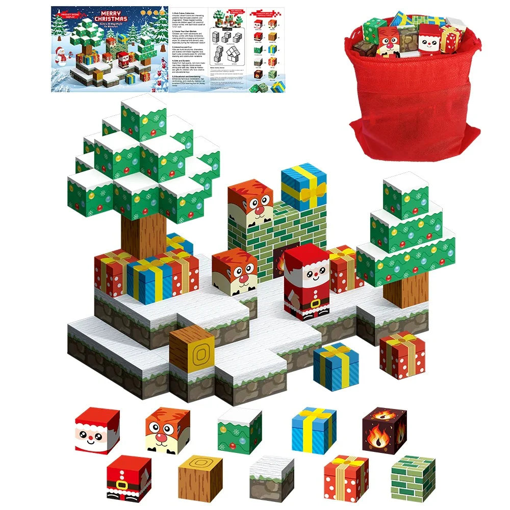Festive Build-Magic Magnetic Cubes
