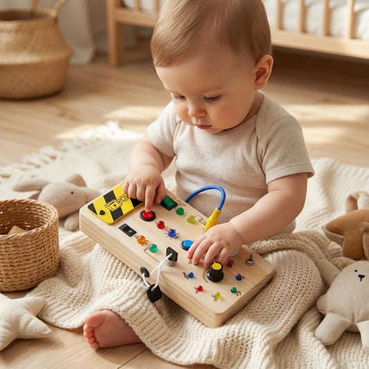 Montessori Sensory Activity Board with Lights
