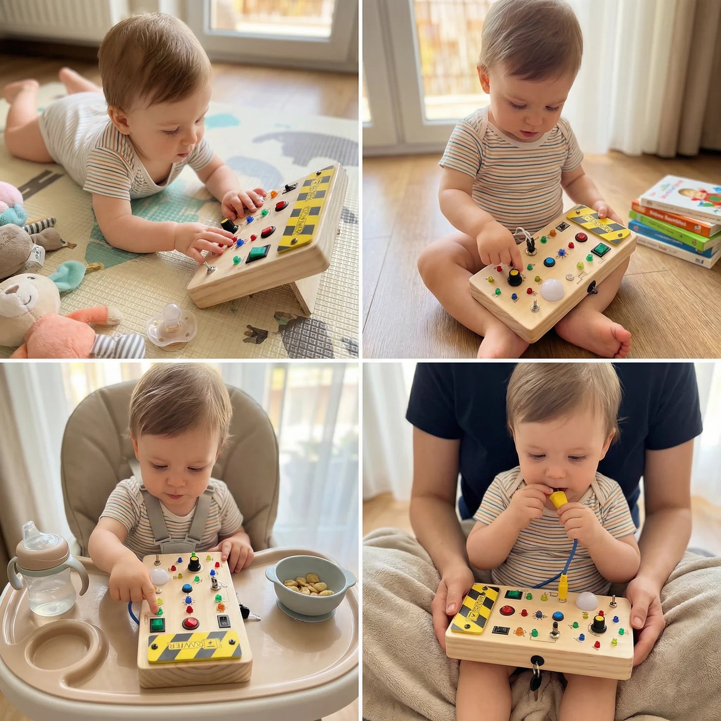 Montessori Sensory Activity Board with Lights