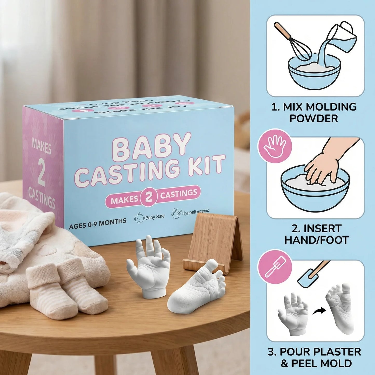 LittlePrints Baby Hand & Footprint Keepsake Kit